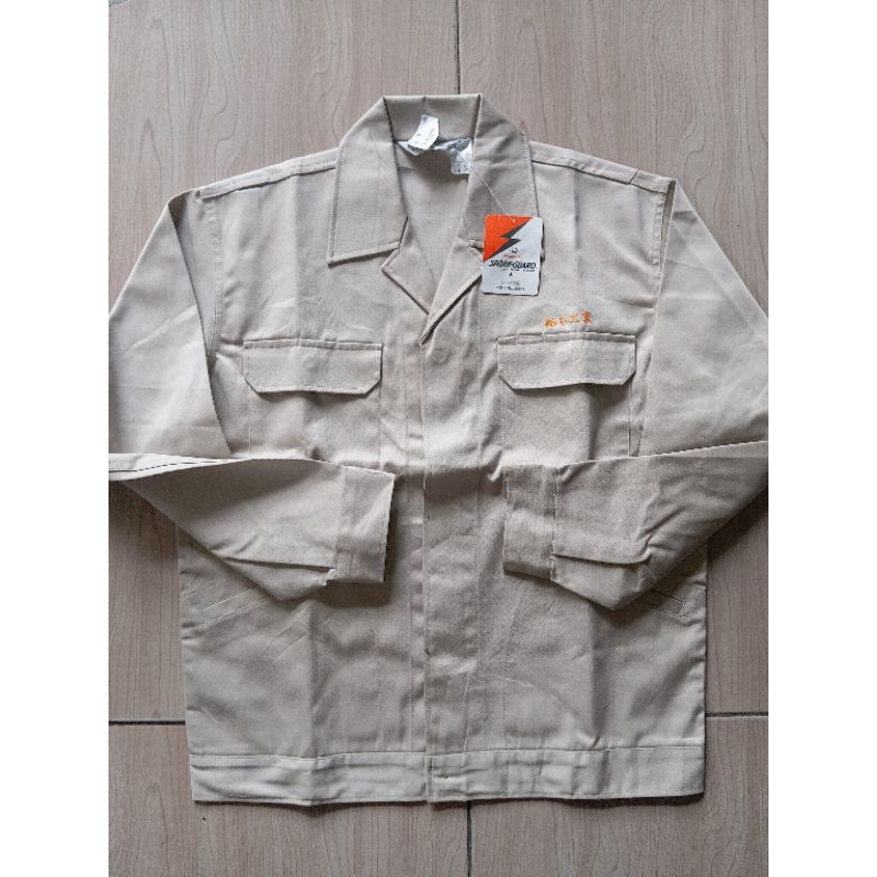 Workjacket Casual 4 Saku Tebal Merek Tomoe Sakura By Jichodo Bahan Kanvas Kaku Warna Coksu Masih BNW