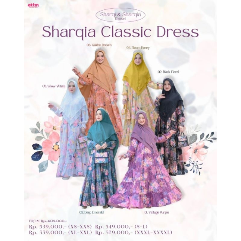 Gamis Sharqia Dress Classic By Attin Hijab