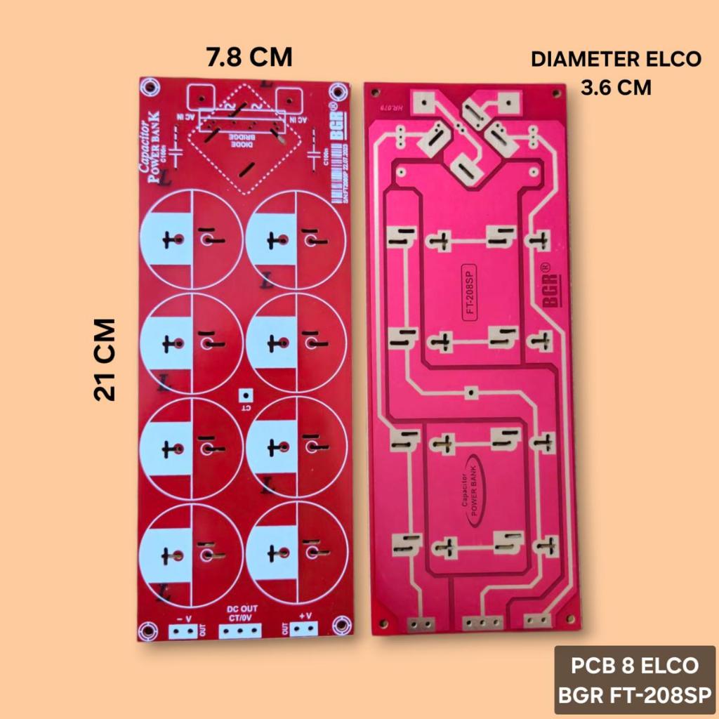 PCB 8 Elco BGR FT-208SP / Power Bank 8 Elco FT208SP / PCB Elko 8 BGR FT 208 SP