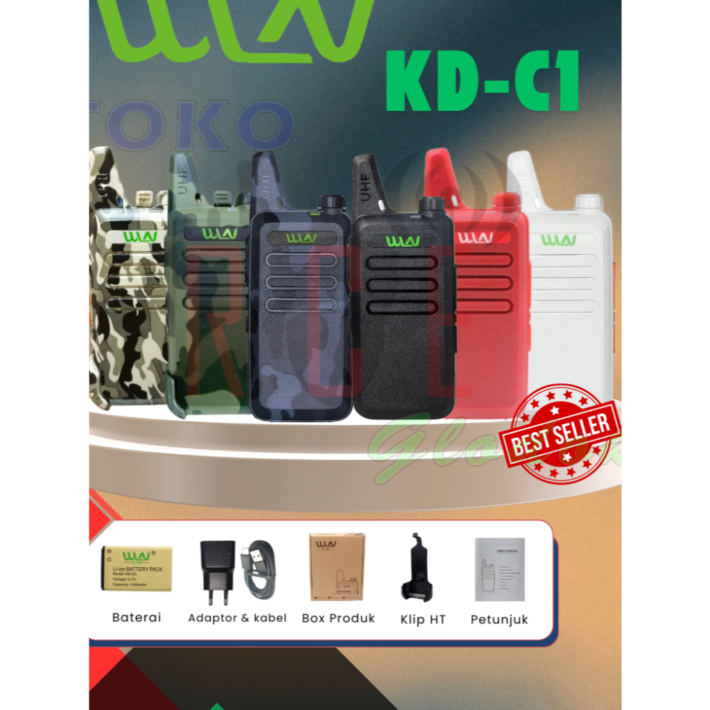 Paket 30 Unit HT WLN KD-C1 UHF Garansi KDC1 WLAN WINLAN WALKIE TALKIE