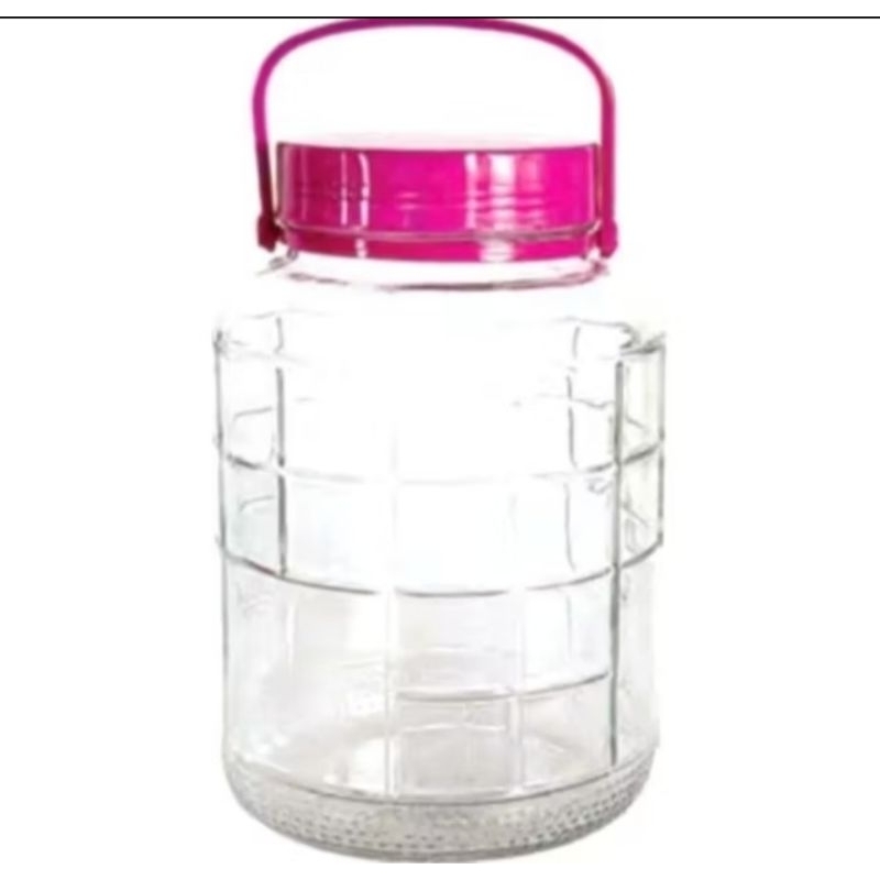 Toples Kaca Ukuran Besar/Jumbo 20 Liter tutup plastik