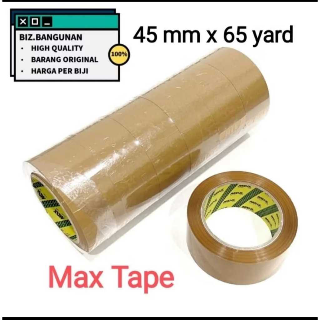

Max Tape Lakban Coklat 45mm x 65 yard