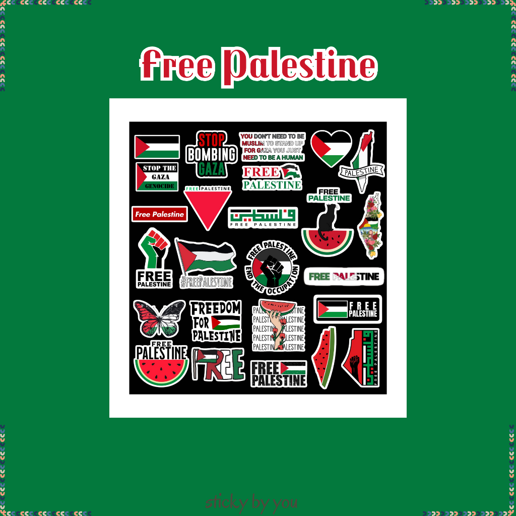 

Stiker Free Palestine - Sticker Vinyl/Tumblr/Anti Gores - Sticker Laptop/Case HP/Helm