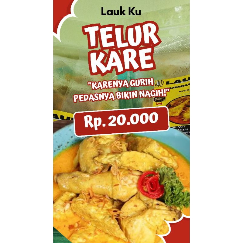

Telur masak bumbu Kare dengan rasa yang gurih manis pedas dan nikmat praktis