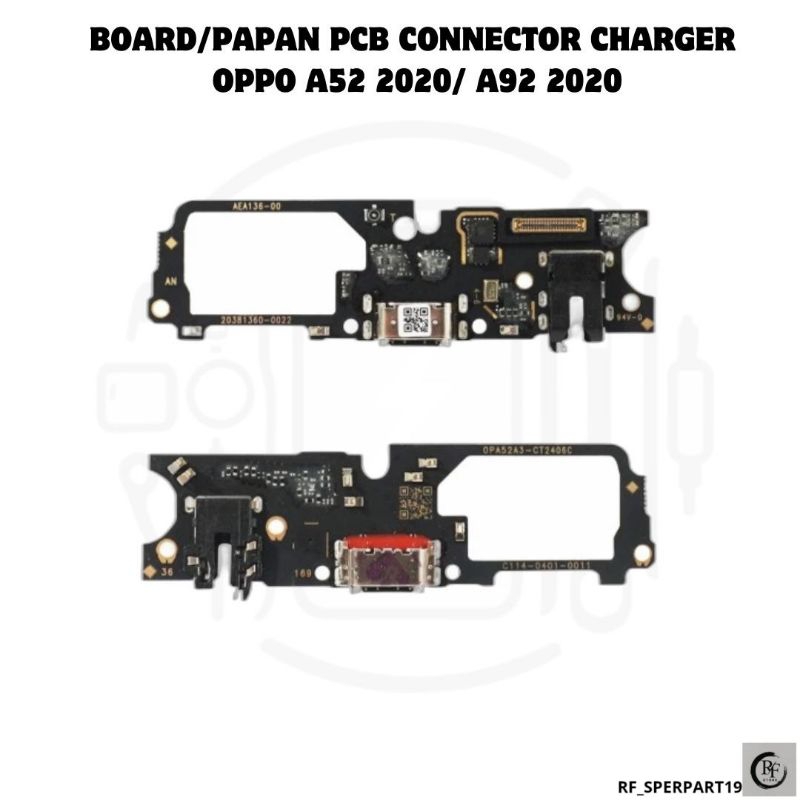 BOARD/PAPAN PCB CONNECTOR CHARGER OPPO A5 2020/ A92 2020 ORIGINAL 100%