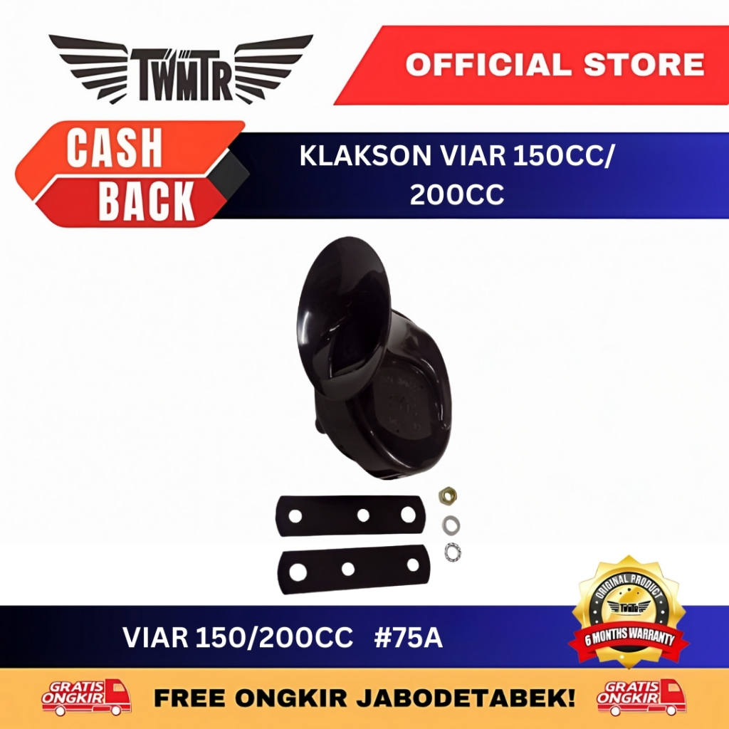 TWMTR 75.A - KLAKSON VIAR KARYA 150CC 200CC MODEL KEONG HORN COMP KLAKSON MOTOR RODA TIGA