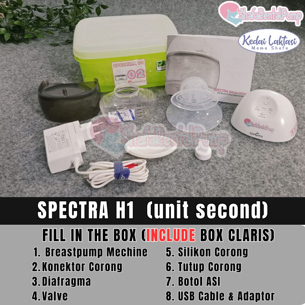 (UNIT SECOND) SPECTRA H1 Handsfree Wearable SINGLE Breastpump