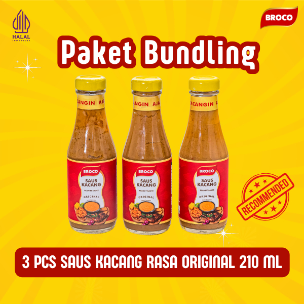 

Paket Bundling 3 pcs Saus Kacang Broco rasa Original