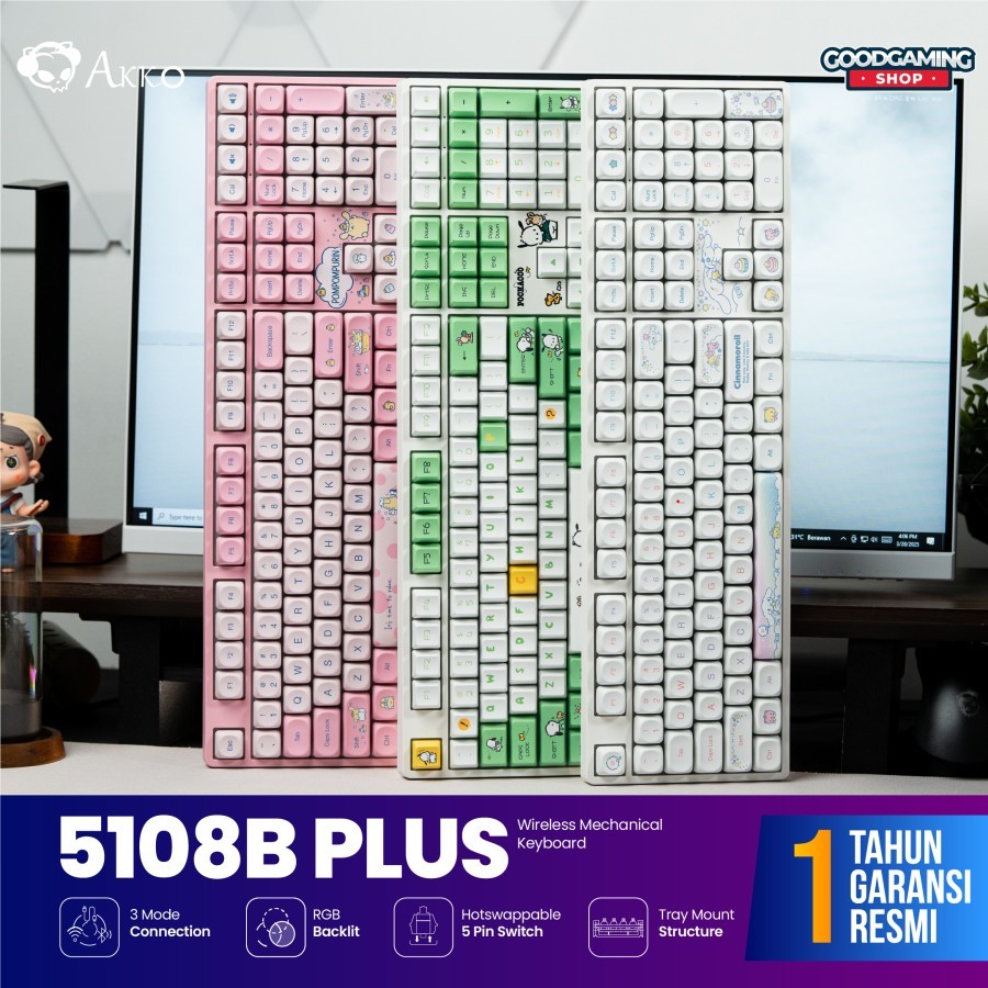 AKKO 5108B Plus x Cinnamoroll Star / Pochacco / Pompompurin Limited Edition Tri-mode keyboard - Gami