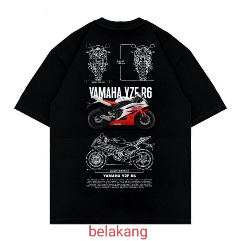 Kaos Motor Moge YAMAHA YZF R6 Murah Design Keren