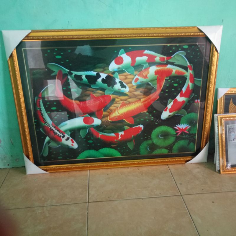 Pigora Lukisan Poster Ikan Koi