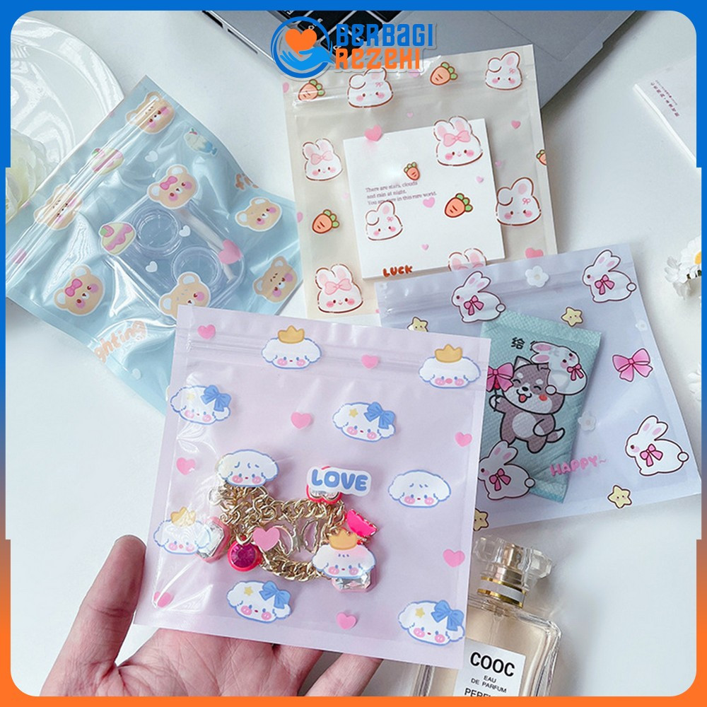 

Ziplok Plastik Kemasan Kartun Mini Permen Kue Serbaguna / Plastik Klip Packaging Makanan Mini Sachet BR C1281
