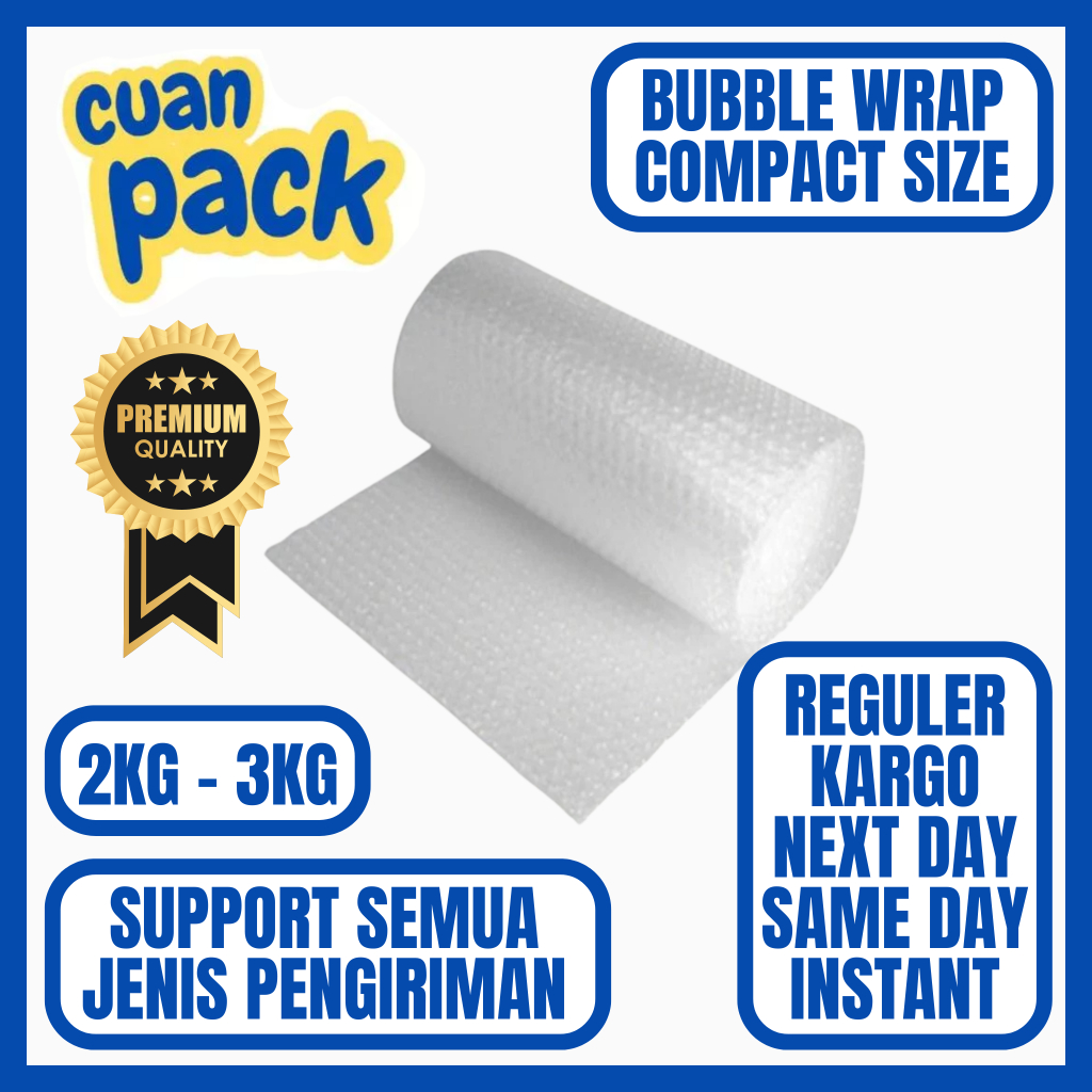 

Bubble Wrap Compact Size Termurah Hitam & Putih | Bisa Kirim Seluruh Indonesia | 2.0 KG - 3.0 KG / 4 (500g)