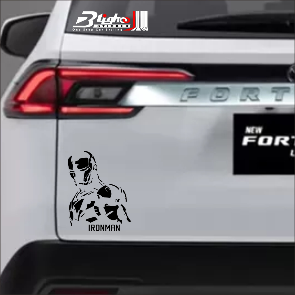 BLIGHOO - CUTTING STICKER MOBIL IRON MAN 20cm STIKER CUTTING ROBOT SUPERHERO MARVEL BAGASI MOBIL KER