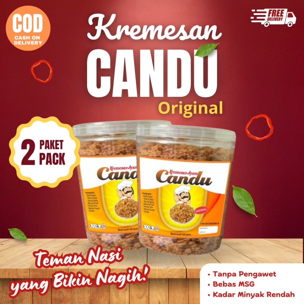 

Kremesan Ayam Candu Original 2 Pack / Kremesan Ayam Enak / Kremesan Non MSG dan Pengawet