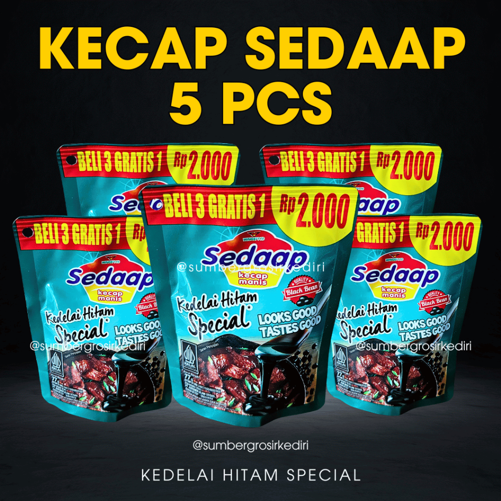 

(5Pcs) Kecap Sedaap 77gr Kemasan 2000