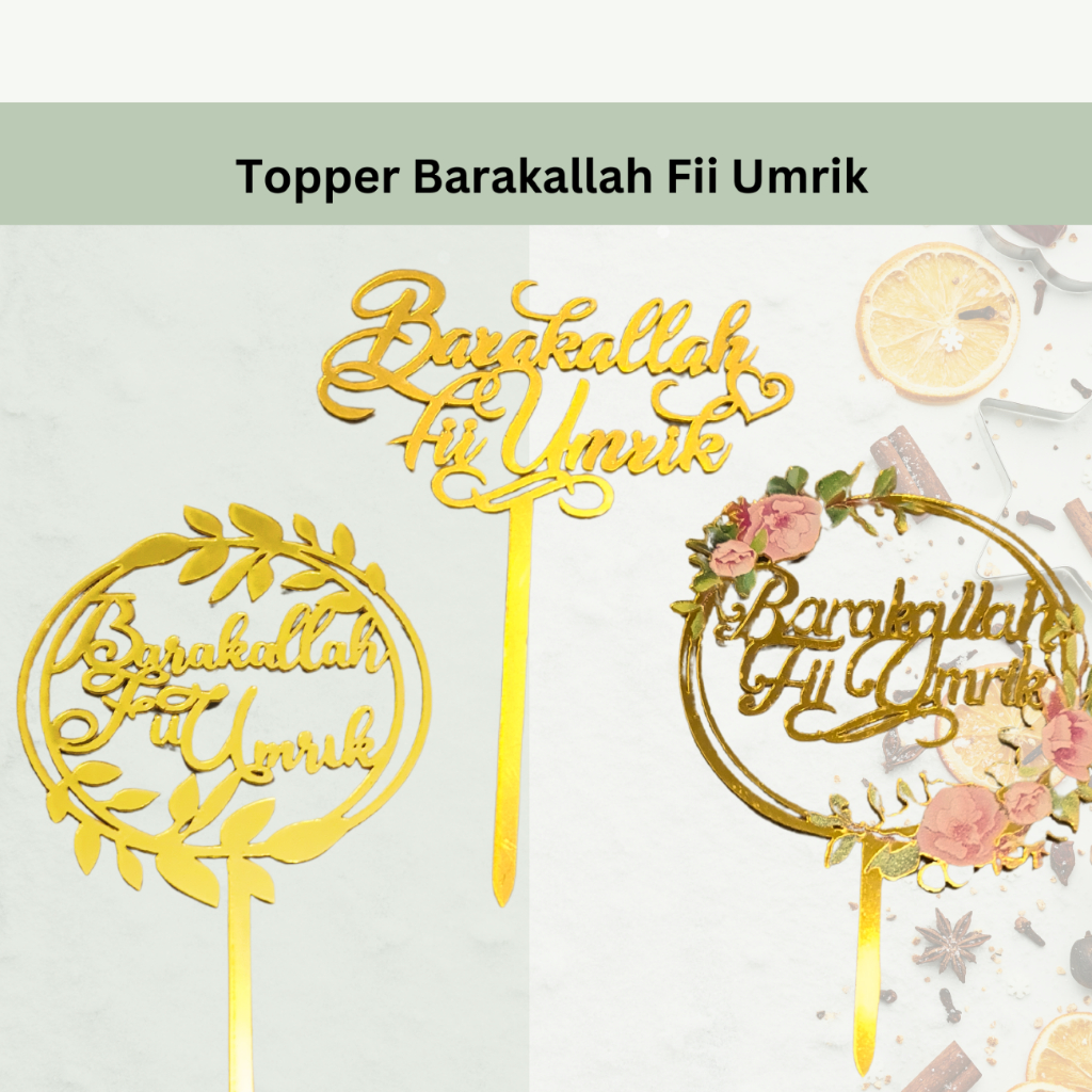Topper Ulang Tahun Barakallah Fii Umrik