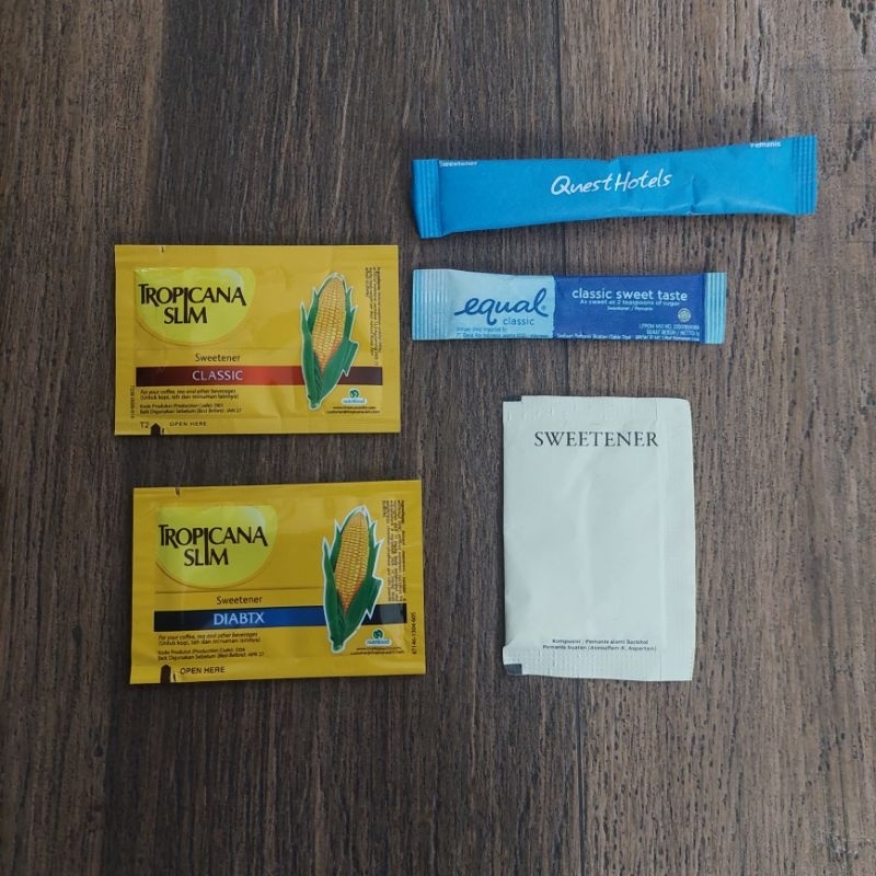 

GULA DIET SEHAT SWEETENER STEVIA TROPICANA SLIM EQUAL DIASWEET SACHET (MINIMAL 10 PCS)