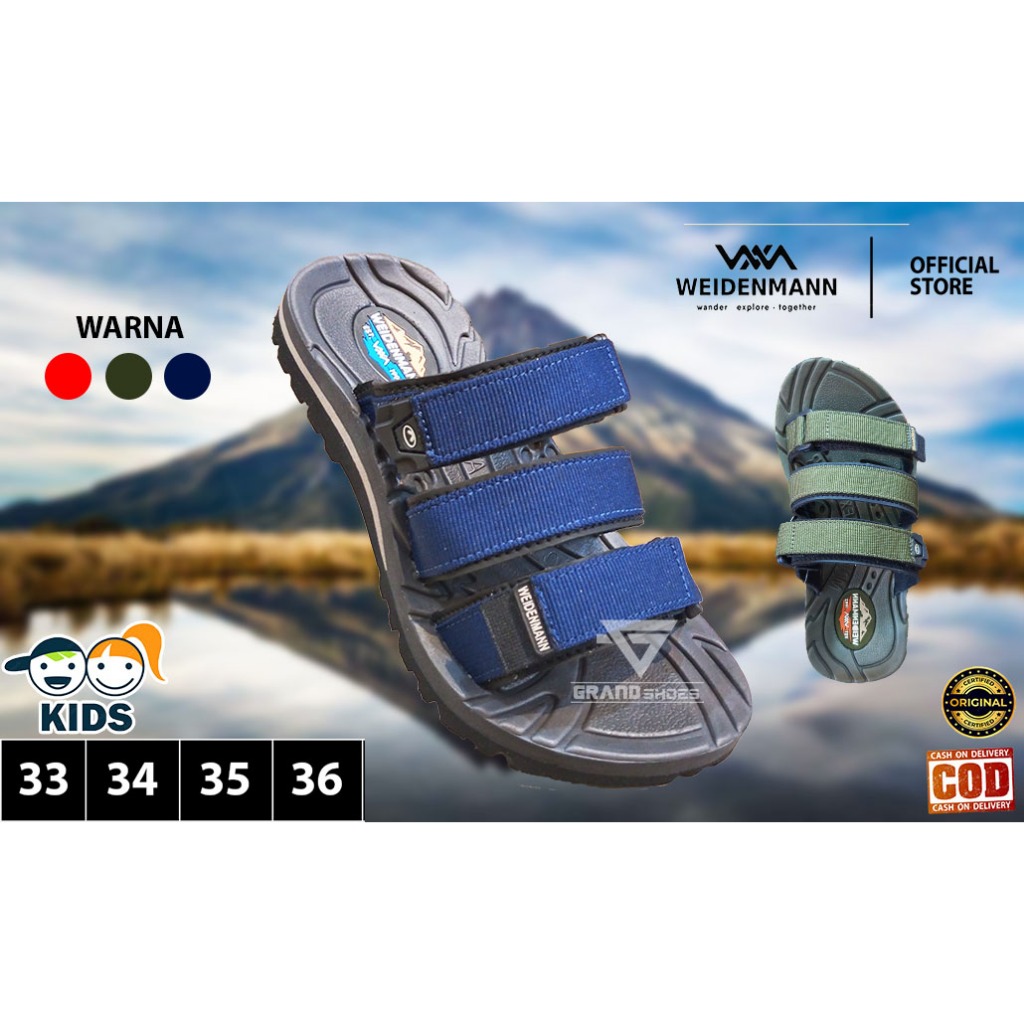 Officia Weidenmann Weidenman montana kids Sandal slide flip flop kareyt  anak laki unisex Original