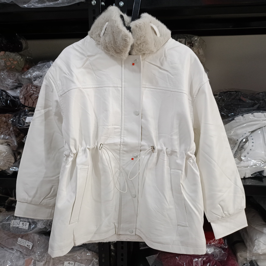 DEFFECT Coat RIRI jaket wanita musim dingin winter tebal leather kulit