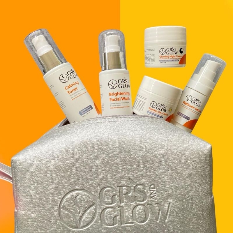 PAKET GLOWING SKINCARE GRS AND GLOW skincare perawatan kulit wajah