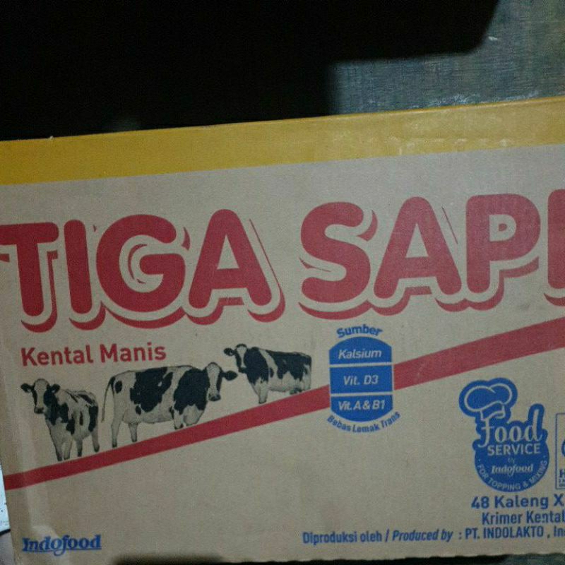 

Tiga Sapi Kaleng (Kartonan) Isi 48 kaleng x 490 gr. Exp. 28 Nov 2025 (HARGA TERMASUK ASURANSI PENGIRIMAN)