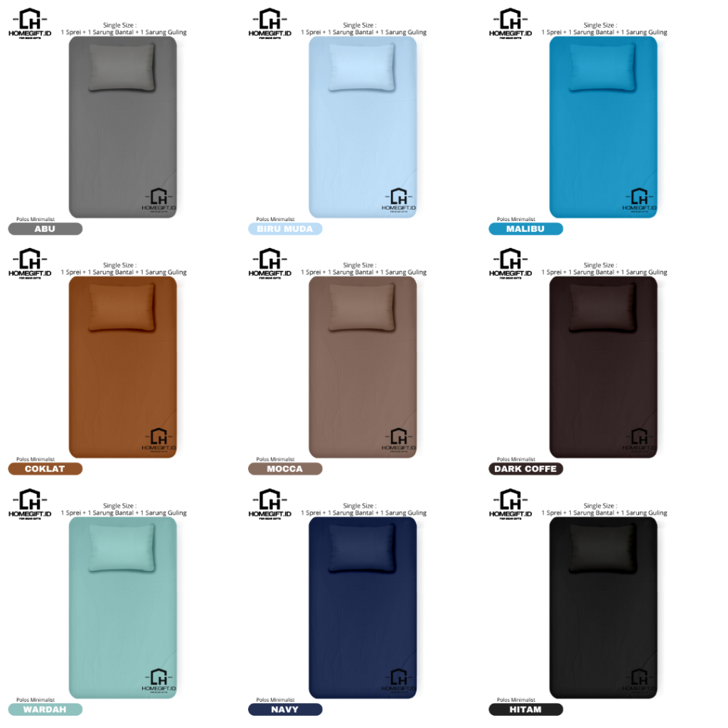 Sprei Polos 120X200X15 - 120X200X20 - Sprei 120X200 Polos Sudut Karet