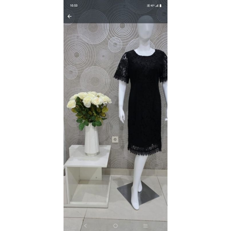 dress brokat hitam cz