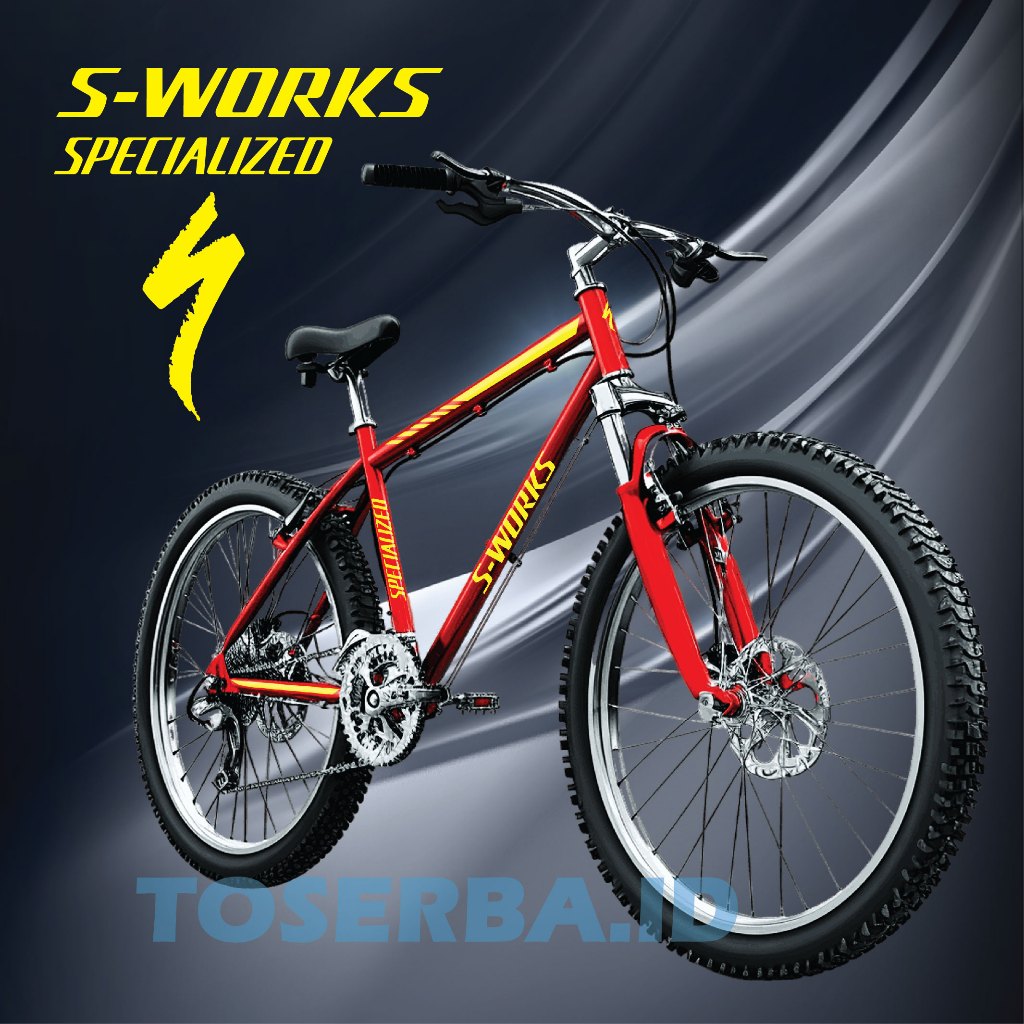 Sticker  1 Set S WORKS/ Cutting sticker sepeda