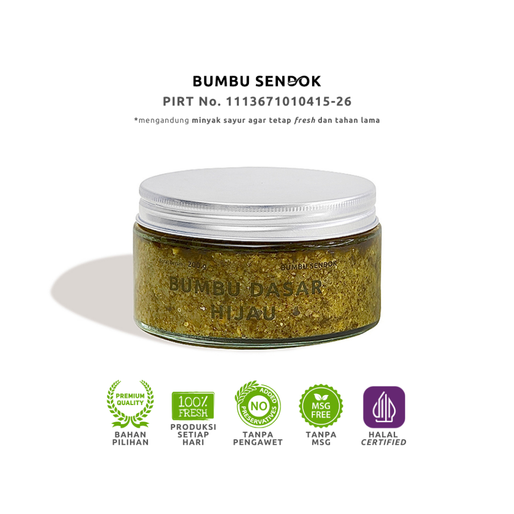 

Bumbu Dasar Hijau --- BUMBU SENDOK Halus Dapur Instan Masak Homemade Basah Tanpa MSG Lengkap Komplit Giling MPASI Putih Merah Bombay Kating Brebes Baceman Cepat Saji Favorit Premium Cumi Asin Cabe Ijo Nasi Goreng Sambal Sambel