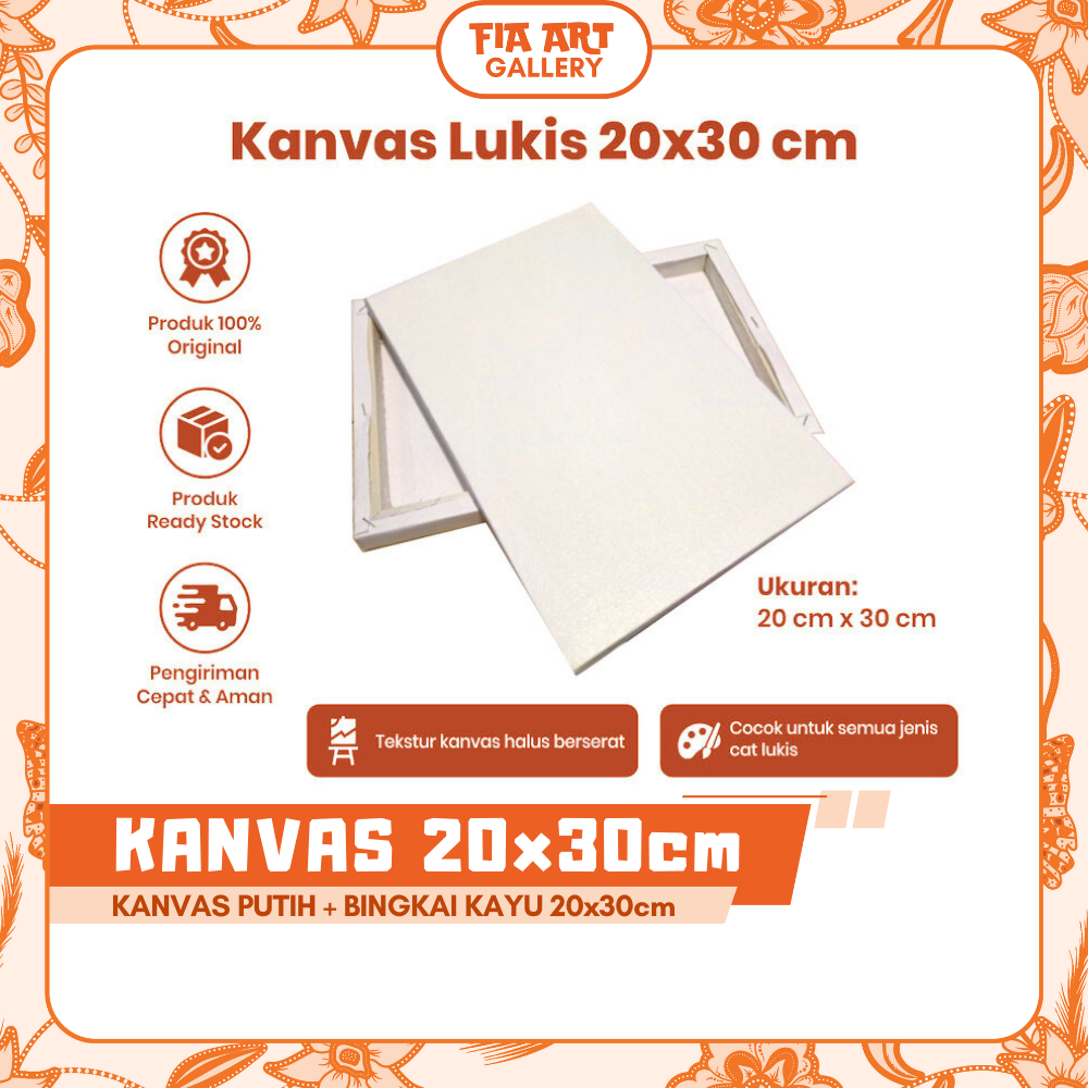 

Kanvas Lukis Ukuran 20 x 30 Bingkai Peralatan Alat Melukis Lengkap Anak Kuas Palet Paint Painting Brush Canvas Art Acrylic Akrilik Putih