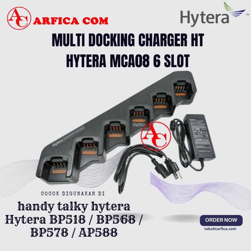 CHARGER HT HYTERA BP 568 ORIGINAL Multi Docking Charger HT Hytera BP568 6 Slots Radio MCA08 ORIGINAL