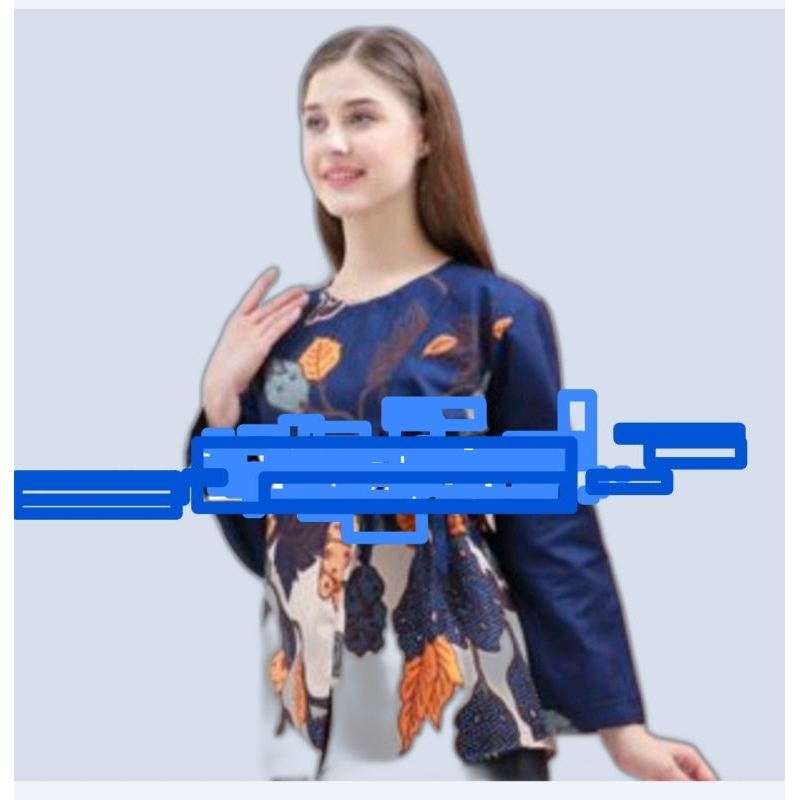 Blouse batik wanita lengan panjang