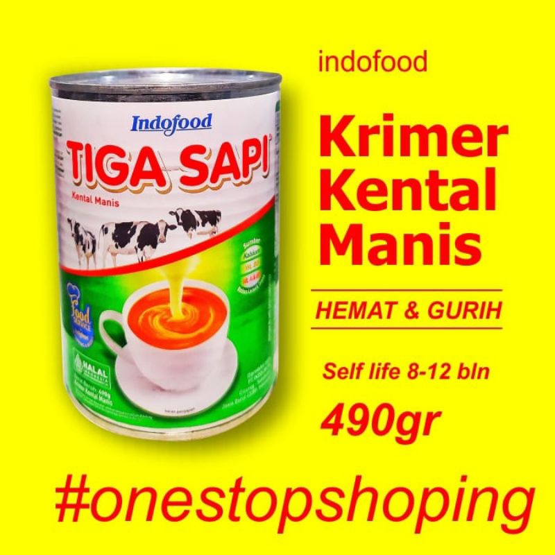 

Tiga Sapi Susu Kental Manis 490 Gram