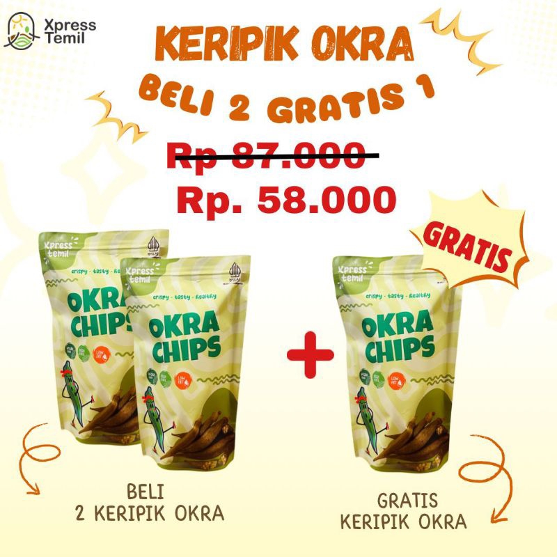 

Xpresstemil Keripik Okra Premium Kemasan Pouch