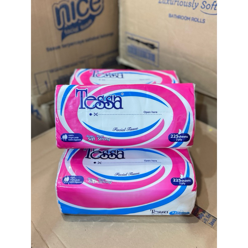 TESSA FACIAL TISSUE 225SHEETS 2PLY