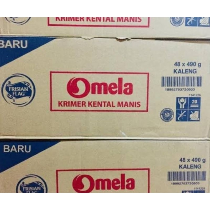 Omela Susu Kental Manis / Krimer 1 Karton isi 48 Kaleng @ 490 gram