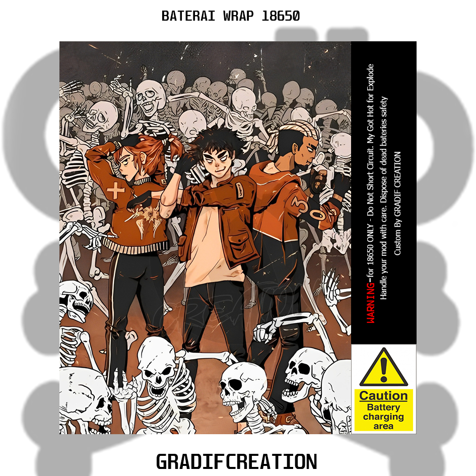 

Stiker vynil wrap baterai 18650 model Creamsy Whimsie V2