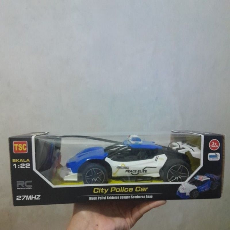 PROMO mobil polisi remote control lampu sirine nyala|sembur asap