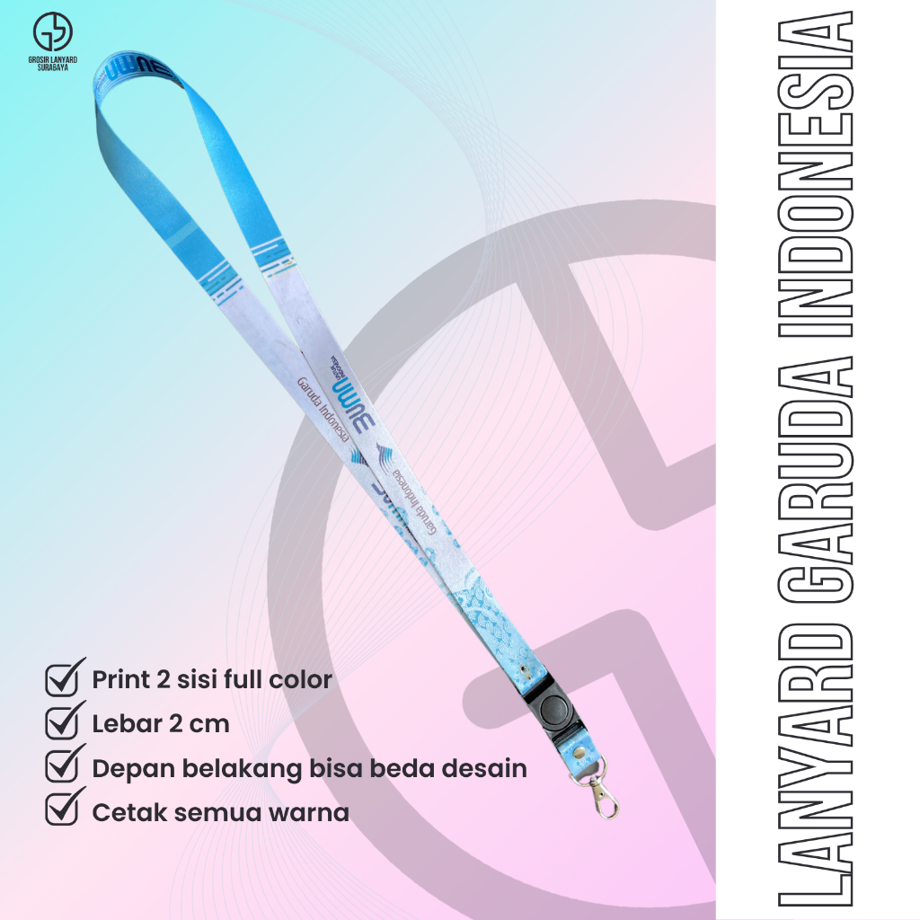 LANYARD TALI ID CARD GARUDA INDONESIA PERUSAHAAN BUMN