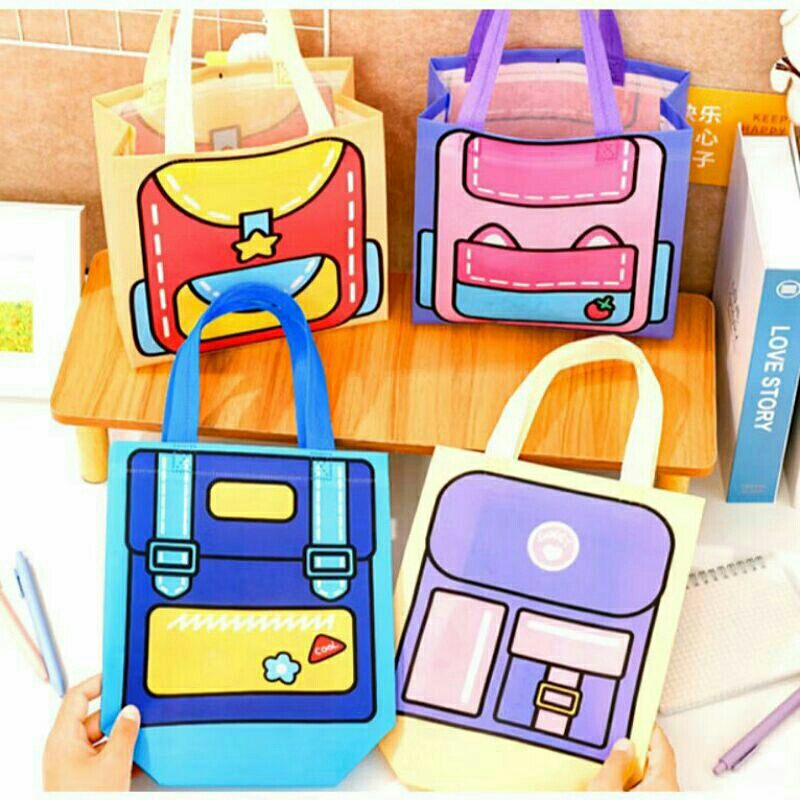 

(SKY)KANTONG KADO PAPER BAG SERBAGUNA MURAH READY BATAM - KANTONG ACARA ULANG TAHUN ANAK - TAS KANTONG SOUVENIR SPUNBOND MURAH GOODIE BAG UNGU BIRU.