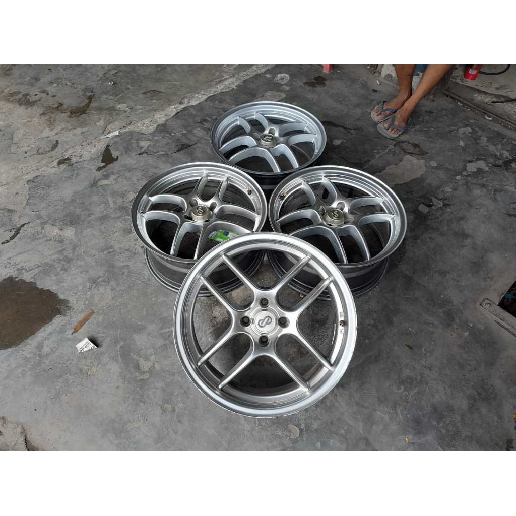 Velg Racing Bekas R17 Rep Enkei Tuning Pcd 4x100 Ring 17 Buat Yaris Jazz Mazda2 Mobilio Freed Vios S
