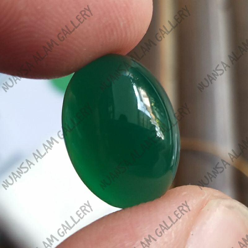 Batu Permata Nusantara Hijau Garut Top Kristal Mumbul Color Enchancement Size Kantoran Sertifikasi M