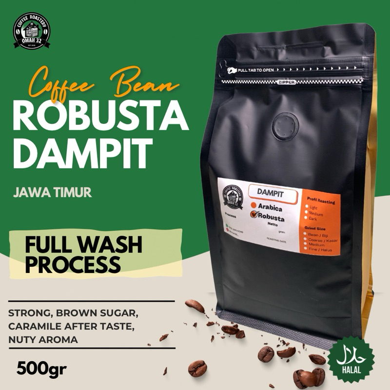 

Biji Kopi Robusta Dampit Original 500gr | Robusta Coffee Bean Dampit Original 500gr