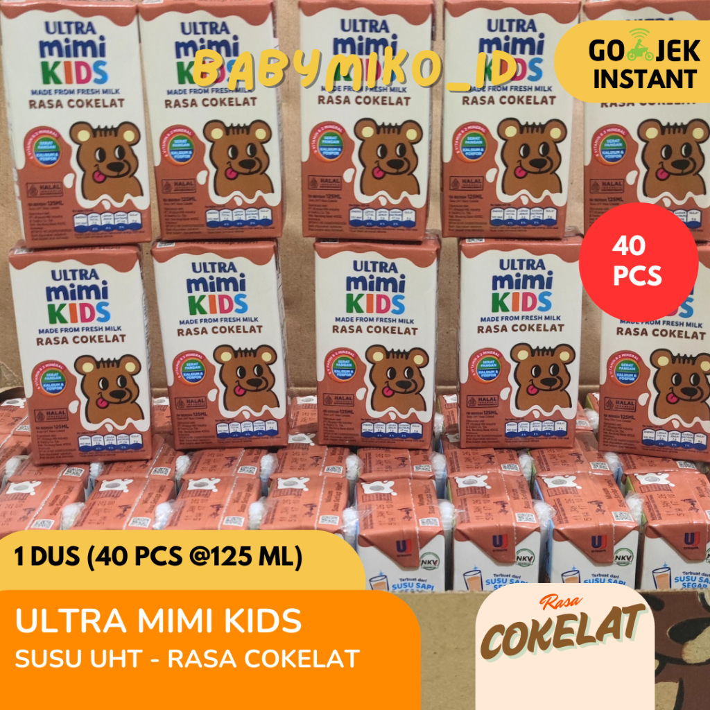 

[Harga Agen] Susu Ultra Mimi Rasa Coklat | Ultramimi UHT Kids Chocolate 1 kardus isi 40 pcs @125ml