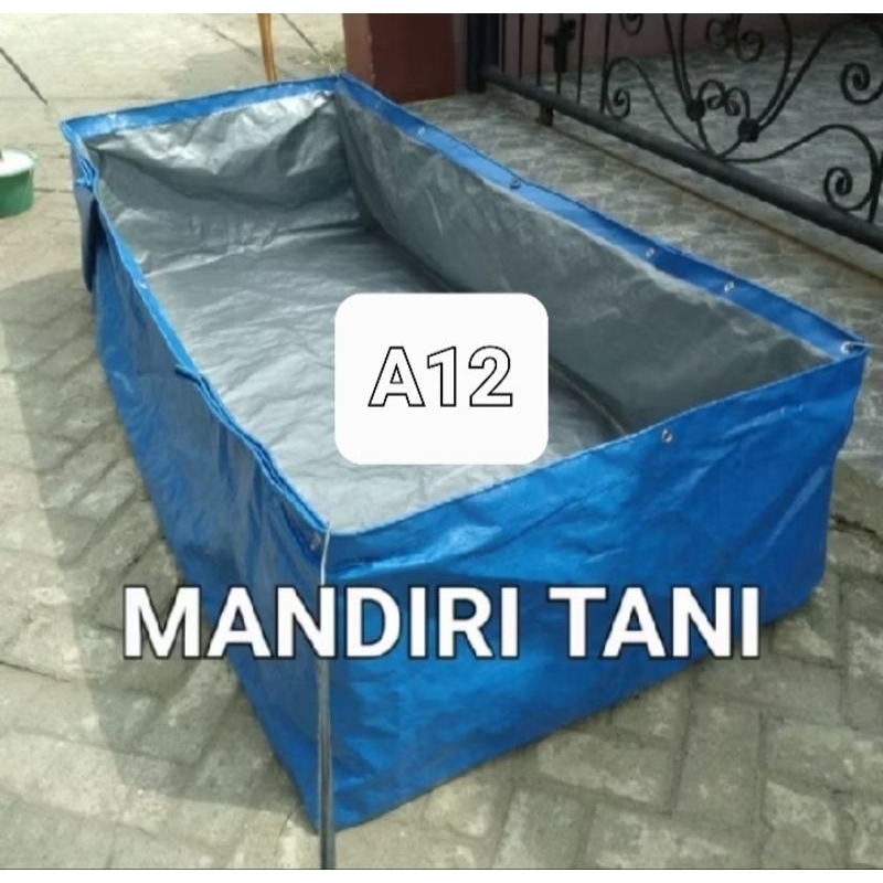 Terpal kolam ikan 200x100x50 A12 kolam terpal budidaya