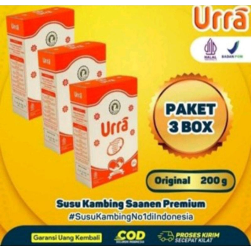 

Susu URRA - Susu Kambing Saneen Untuk Penambah Berat Badan & Tinggi Badan Anak - 1 Box