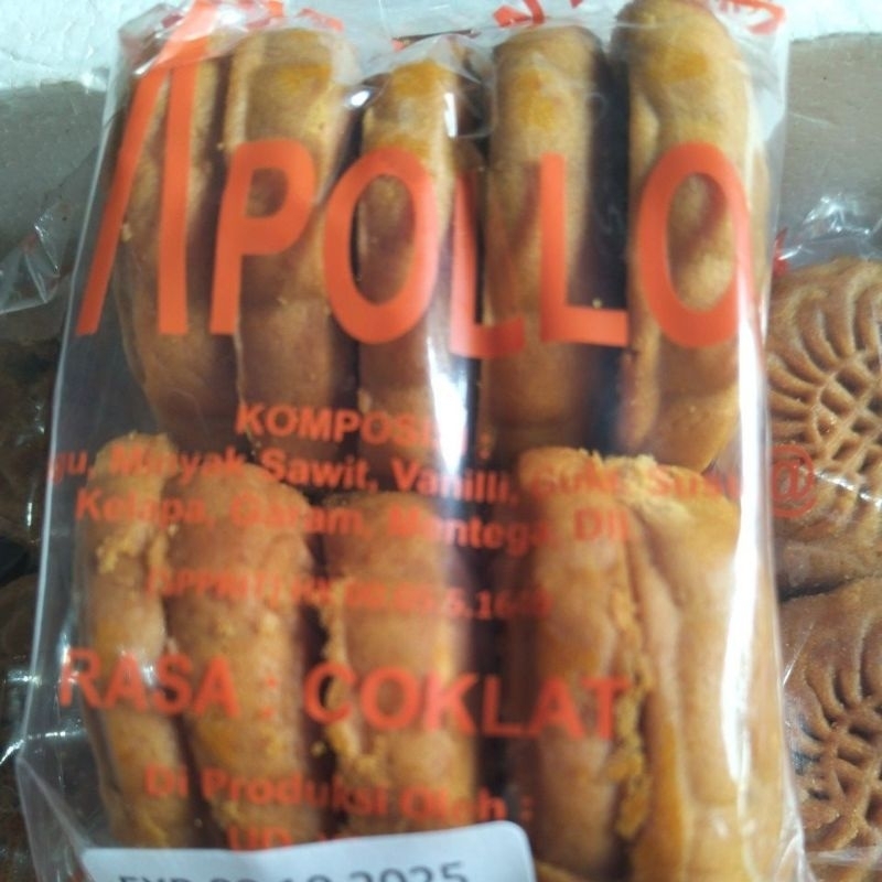 

Kue Pia Cetak Apollo rasa coklat isi 10 pcs