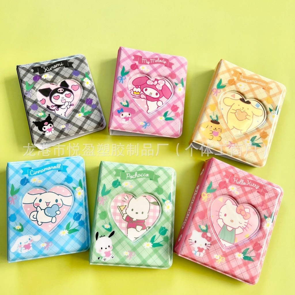 Mini Collect Book Photocard/ Binder Album Photocard Motif Sanrio Hati Plaid
