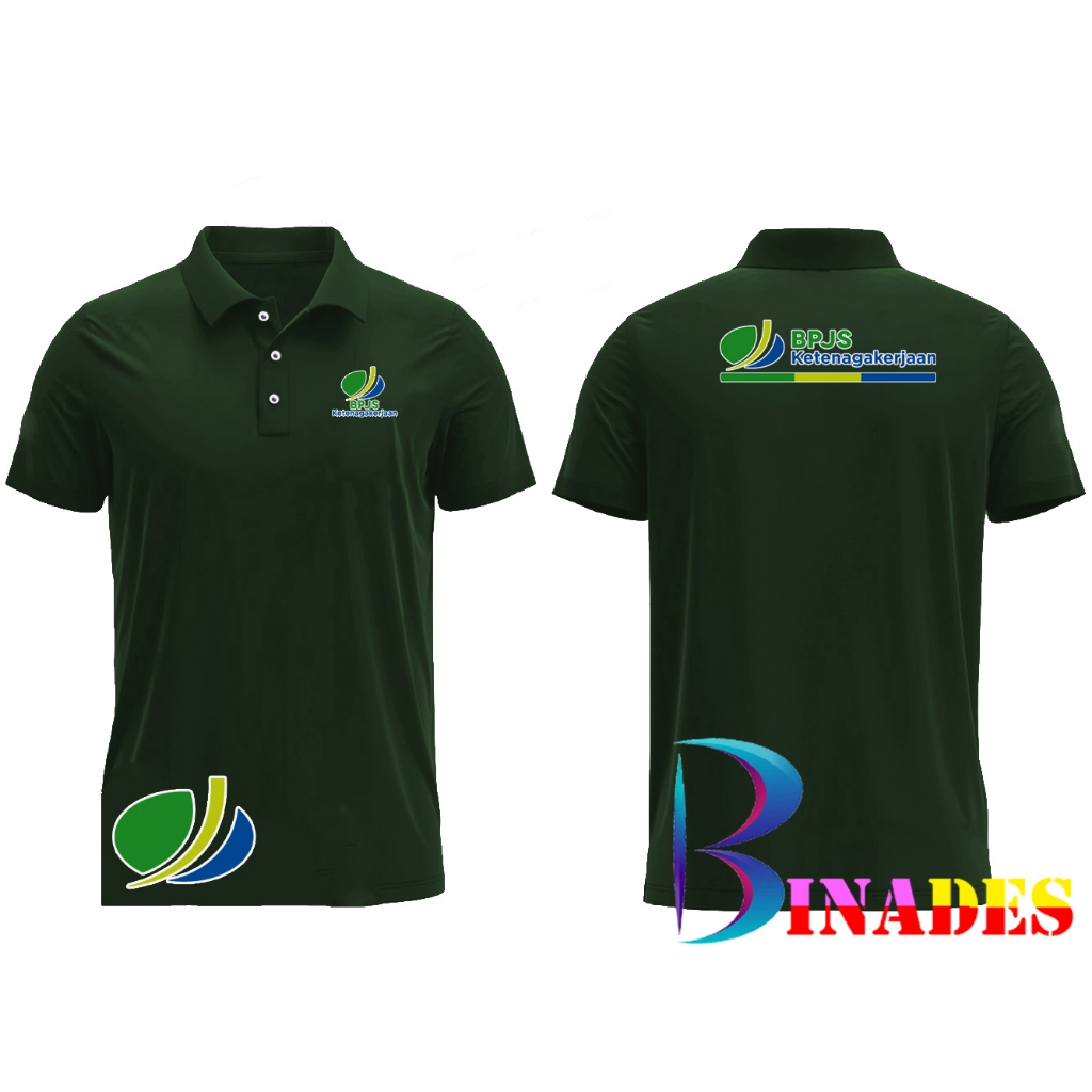 Jual Baju Kaos Kerah Model Polo BPJS - Ketenagakerjaan Kaos Wangky BINADES